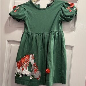 Mini Boden Green Pony Dress